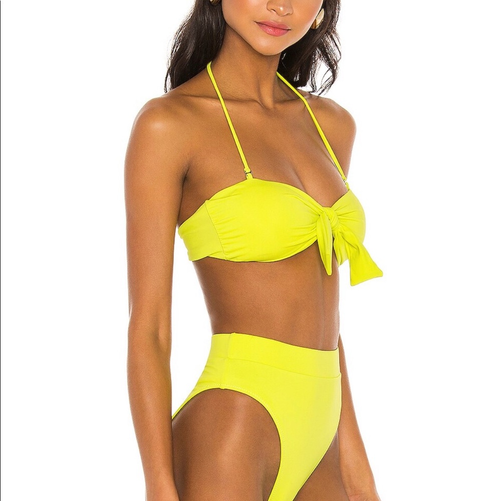 Tie front bikini set